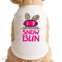 Winter Slope Hopper Ski Adventure Leopard Doggie Tank thumb 0