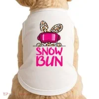 Winter Slope Hopper Ski Adventure Leopard Doggie Tank thumb 0