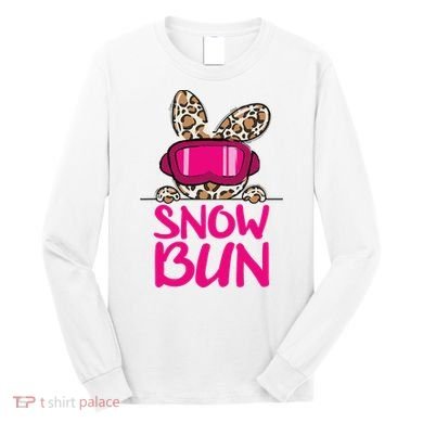 Winter Slope Hopper Ski Adventure Leopard Long Sleeve Shirt