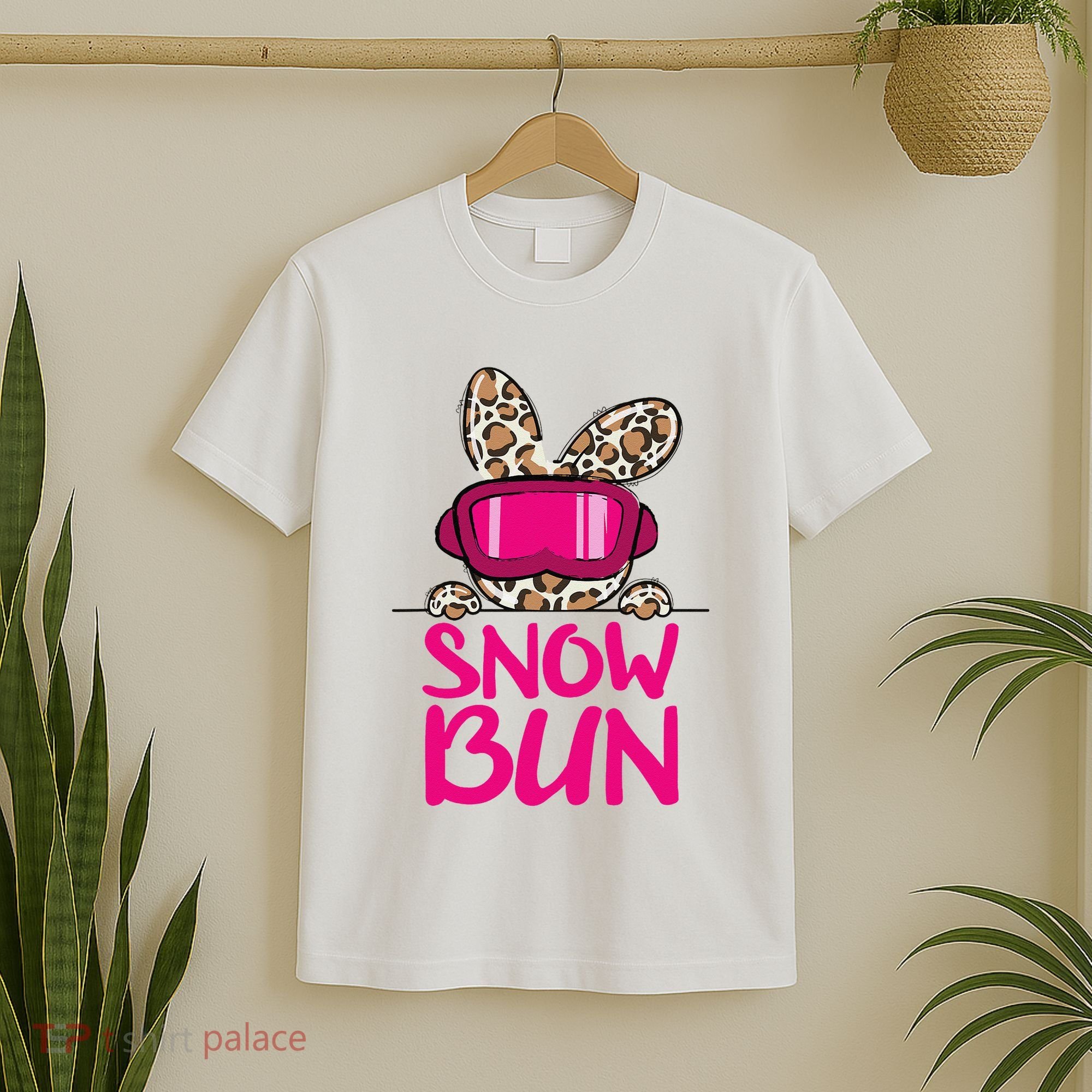 Winter Slope Hopper Ski Adventure Leopard T-Shirt