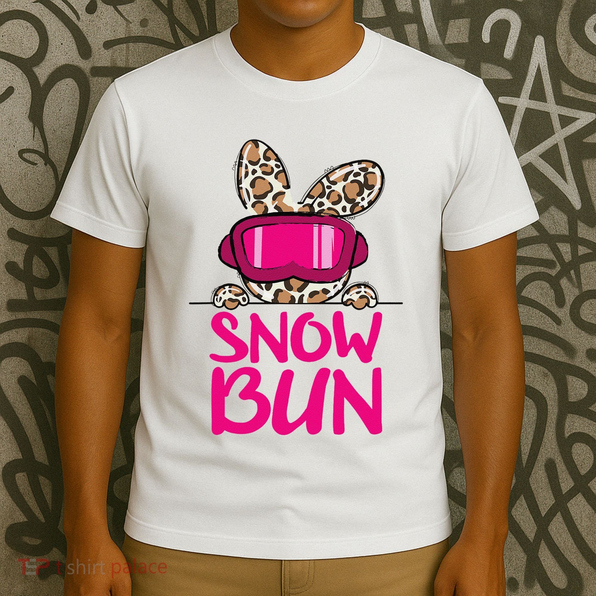 Winter Slope Hopper Ski Adventure Leopard T-Shirt