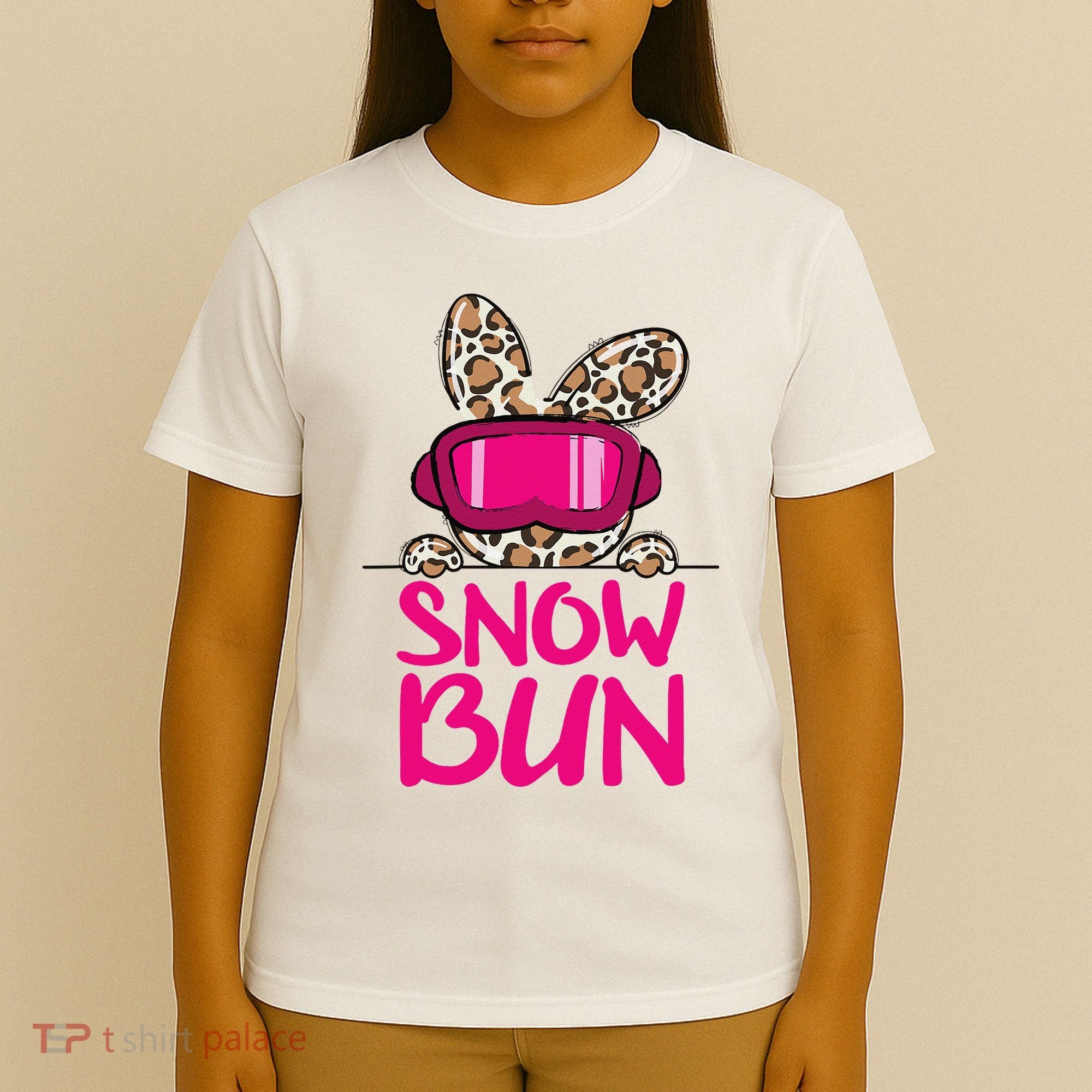 Winter Slope Hopper Ski Adventure Leopard T-Shirt