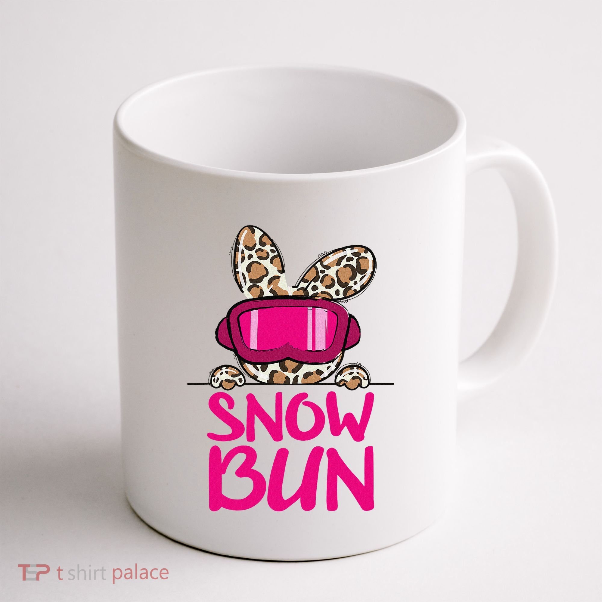 Winter Slope Hopper Ski Adventure Leopard Coffee Mug