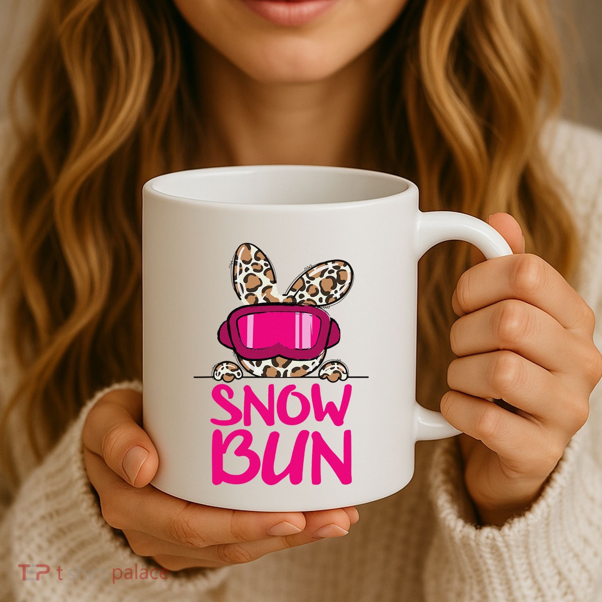 Winter Slope Hopper Ski Adventure Leopard Coffee Mug