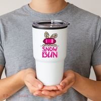 Winter Slope Hopper Ski Adventure Leopard Tumbler thumb 2