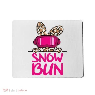 Winter Slope Hopper Ski Adventure Leopard Mousepad