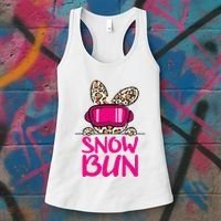 Winter Slope Hopper Ski Adventure Leopard Women's Tank Top thumb 3