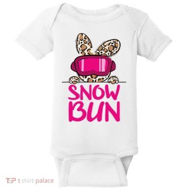 Winter Slope Hopper Ski Adventure Leopard Baby Bodysuit