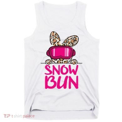 Winter Slope Hopper Ski Adventure Leopard Tank Top