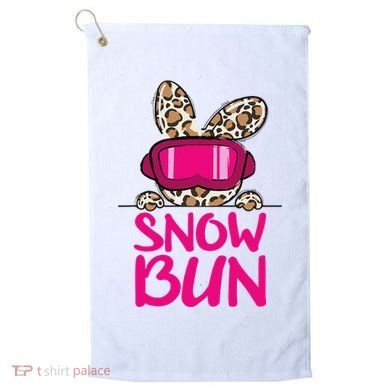 Winter Slope Hopper Ski Adventure Leopard Golf Towel