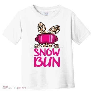 Winter Slope Hopper Ski Adventure Leopard Toddler T-Shirt