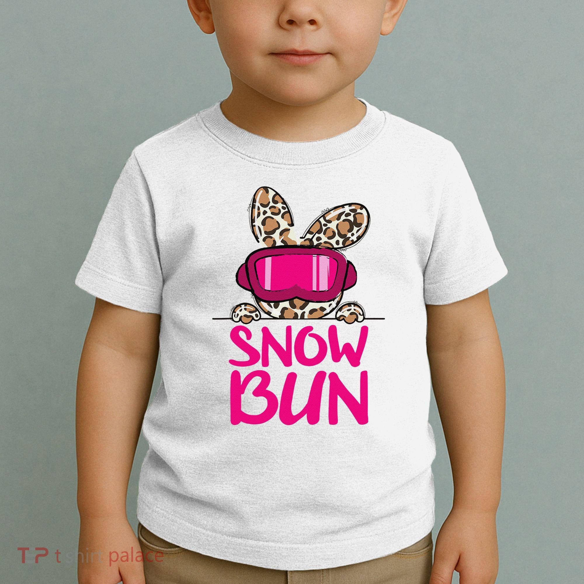 Winter Slope Hopper Ski Adventure Leopard Toddler T-Shirt