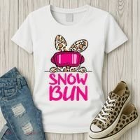 Winter Slope Hopper Ski Adventure Leopard Women's T-Shirt thumb 3