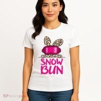 Winter Slope Hopper Ski Adventure Leopard Women's T-Shirt thumb 4