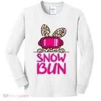 Winter Slope Hopper Ski Adventure Leopard Kids Long Sleeve Shirt thumb 0