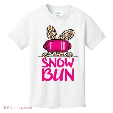 Winter Slope Hopper Ski Adventure Leopard Kids T-Shirt