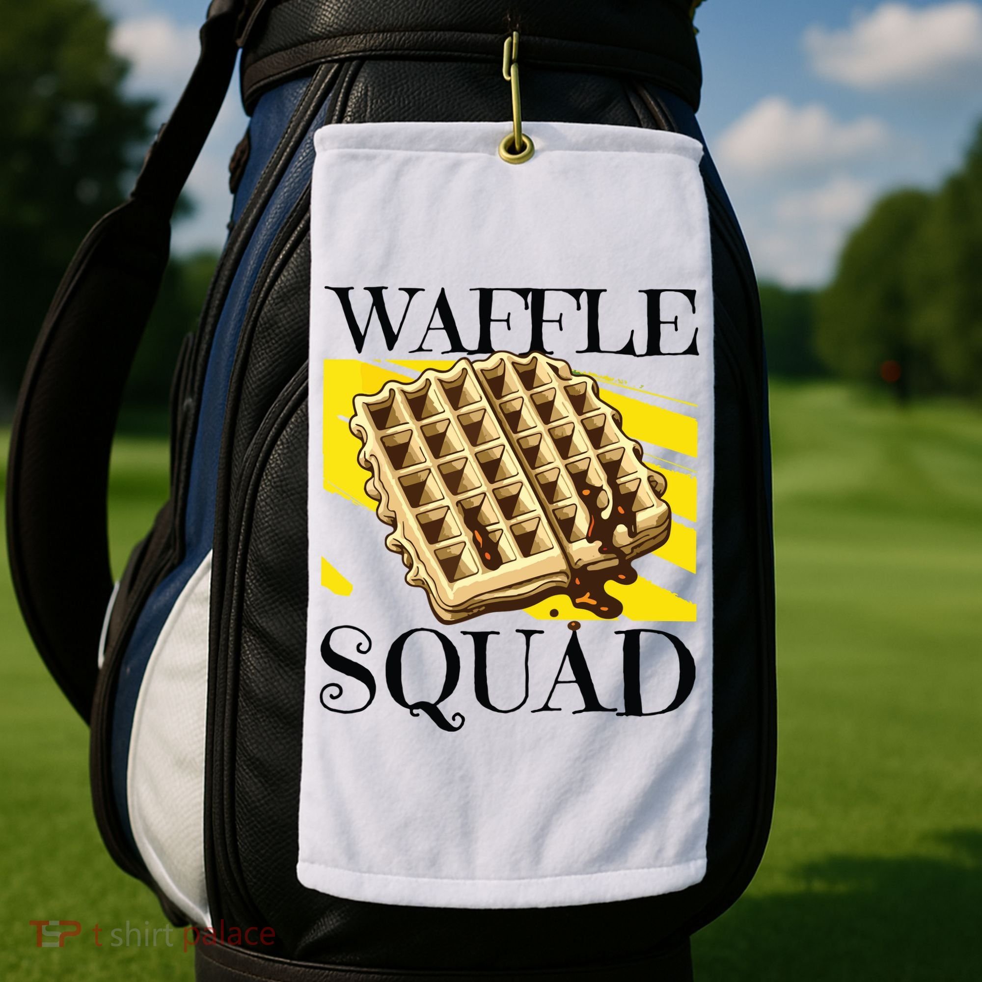 Waffle Squad Ironic Waffle Gourmet Hobby Chef Golf Towel