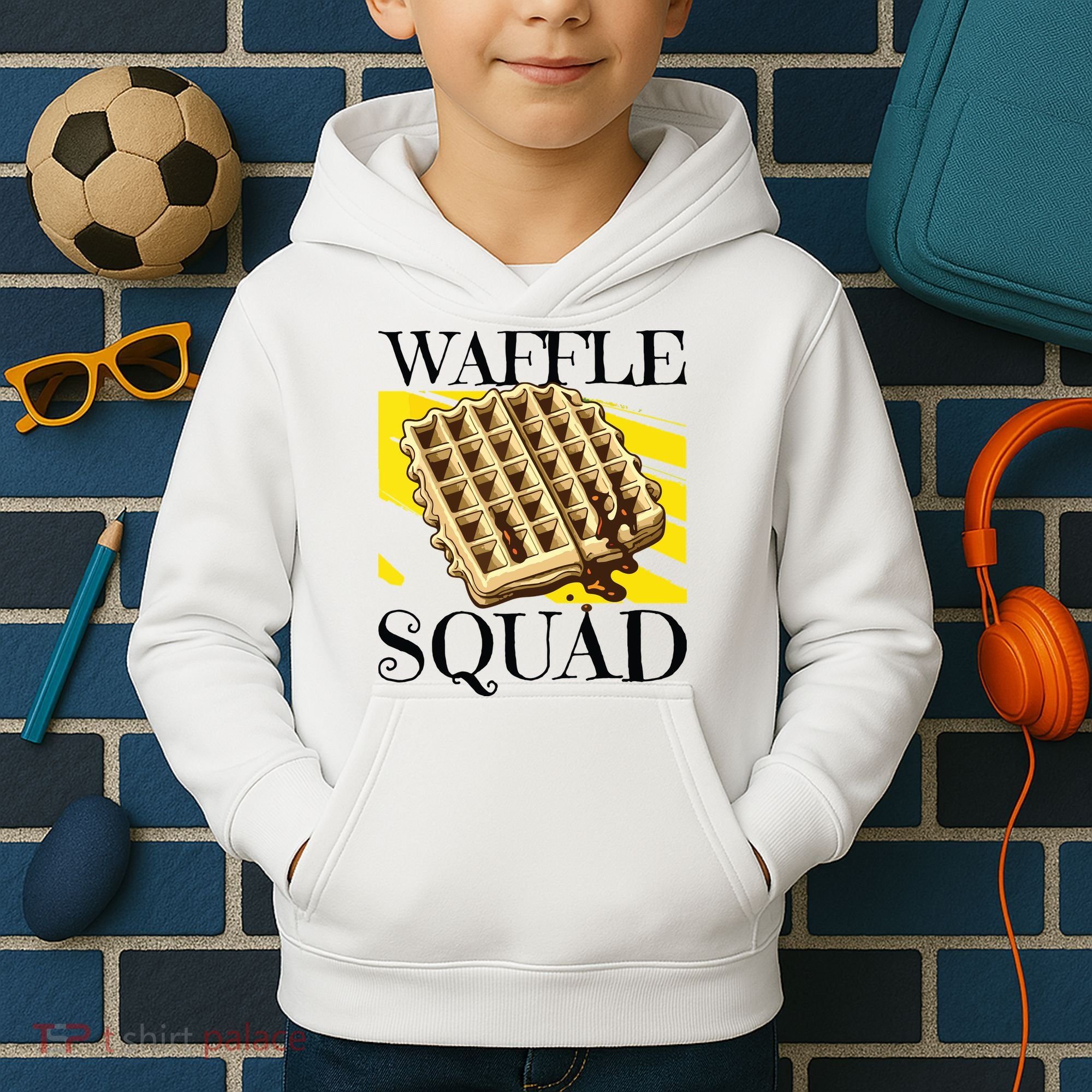 Waffle Squad Ironic Waffle Gourmet Hobby Chef Kids Hoodie