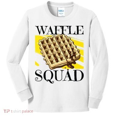 Waffle Squad Ironic Waffle Gourmet Hobby Chef Kids Long Sleeve Shirt