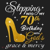 Wo Stepping Into My 70th Birthday With God's Grace And Mercy Beanie thumb 2