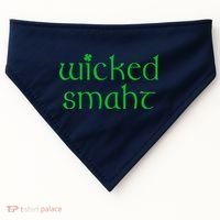 Wicked Smart Irish Boston Funny St Patricks Day USA-Made Doggie Bandana thumb 0