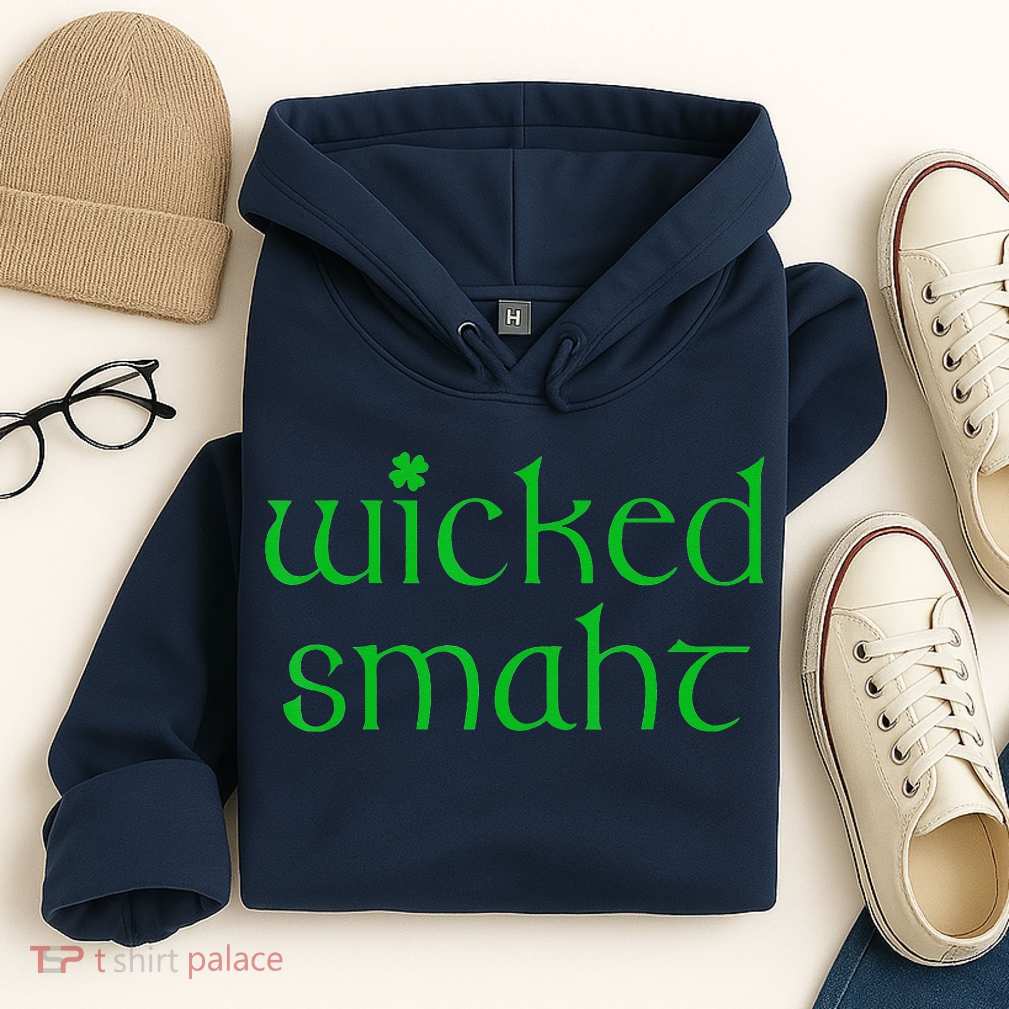 Wicked Smart Irish Boston Funny St Patricks Day Hoodie