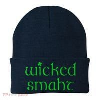 Wicked Smart Irish Boston Funny St Patricks Day Beanie thumb 0