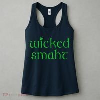 Wicked Smart Irish Boston Funny St Patricks Day Women's Tank Top thumb 3