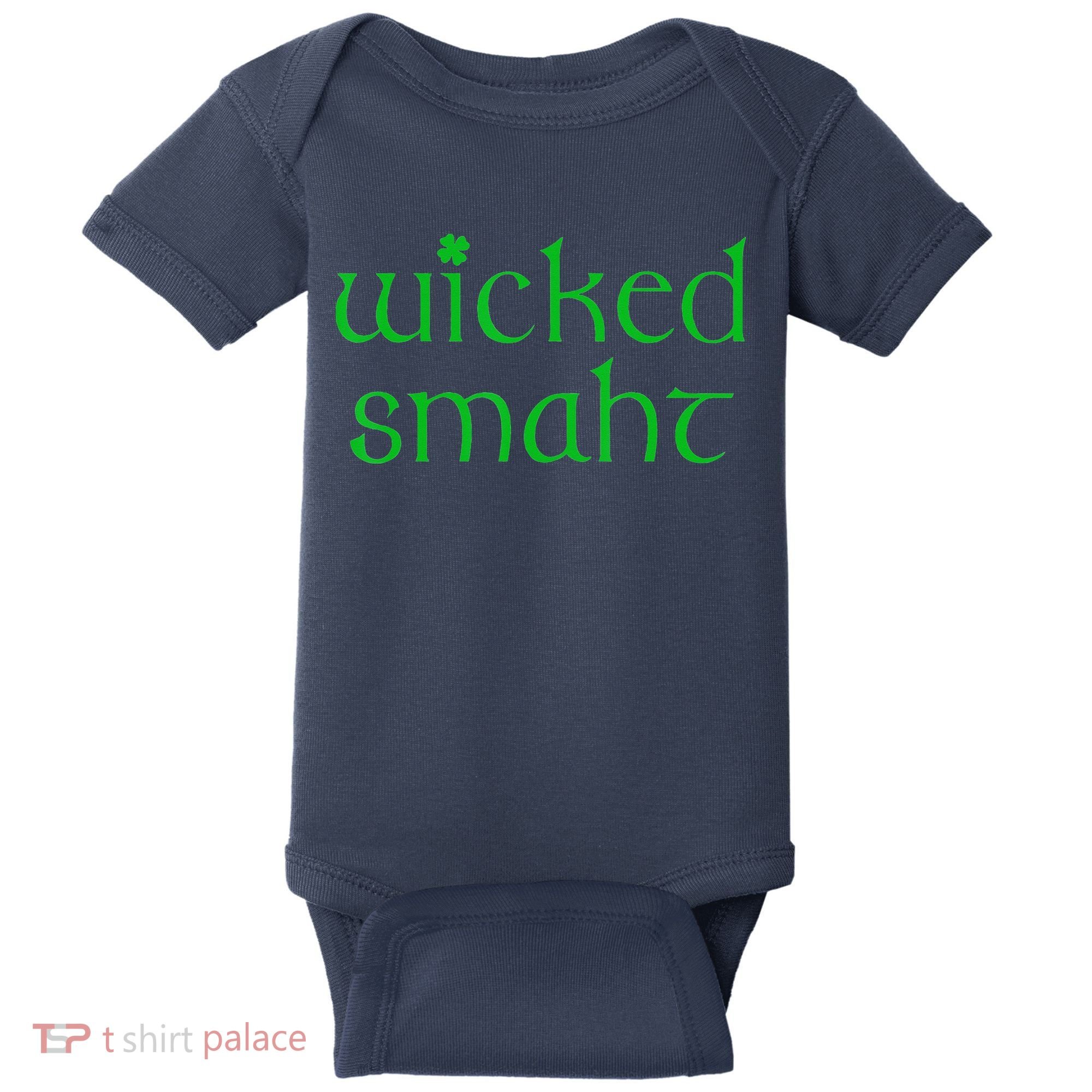 Wicked Smart Irish Boston Funny St Patricks Day Baby Bodysuit