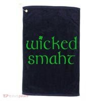 Wicked Smart Irish Boston Funny St Patricks Day Golf Towel thumb 0