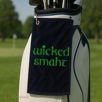 Wicked Smart Irish Boston Funny St Patricks Day Golf Towel thumb 2