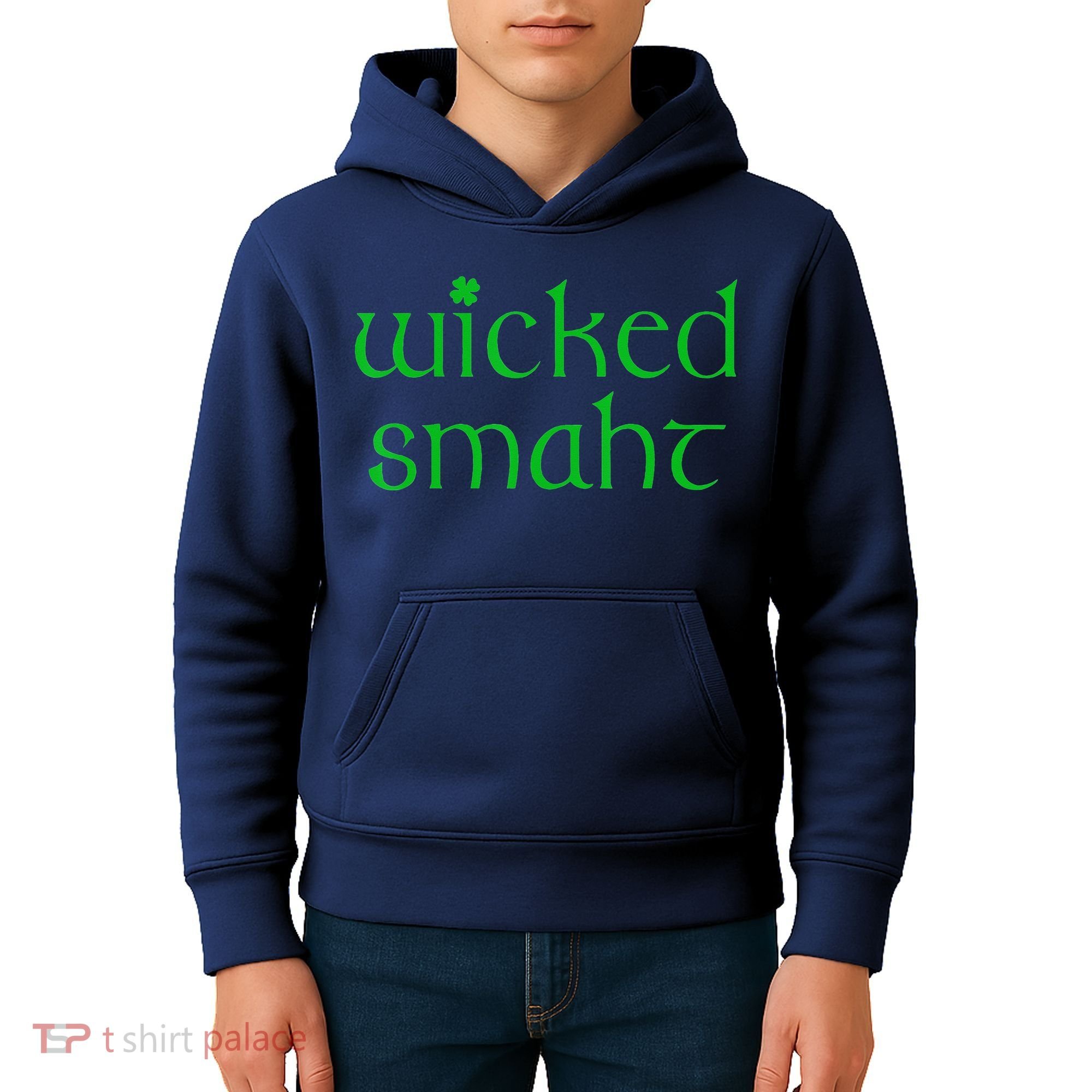 Wicked Smart Irish Boston Funny St Patricks Day Kids Hoodie