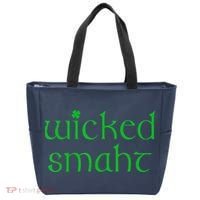 Wicked Smart Irish Boston Funny St Patricks Day Tote Bag thumb 0
