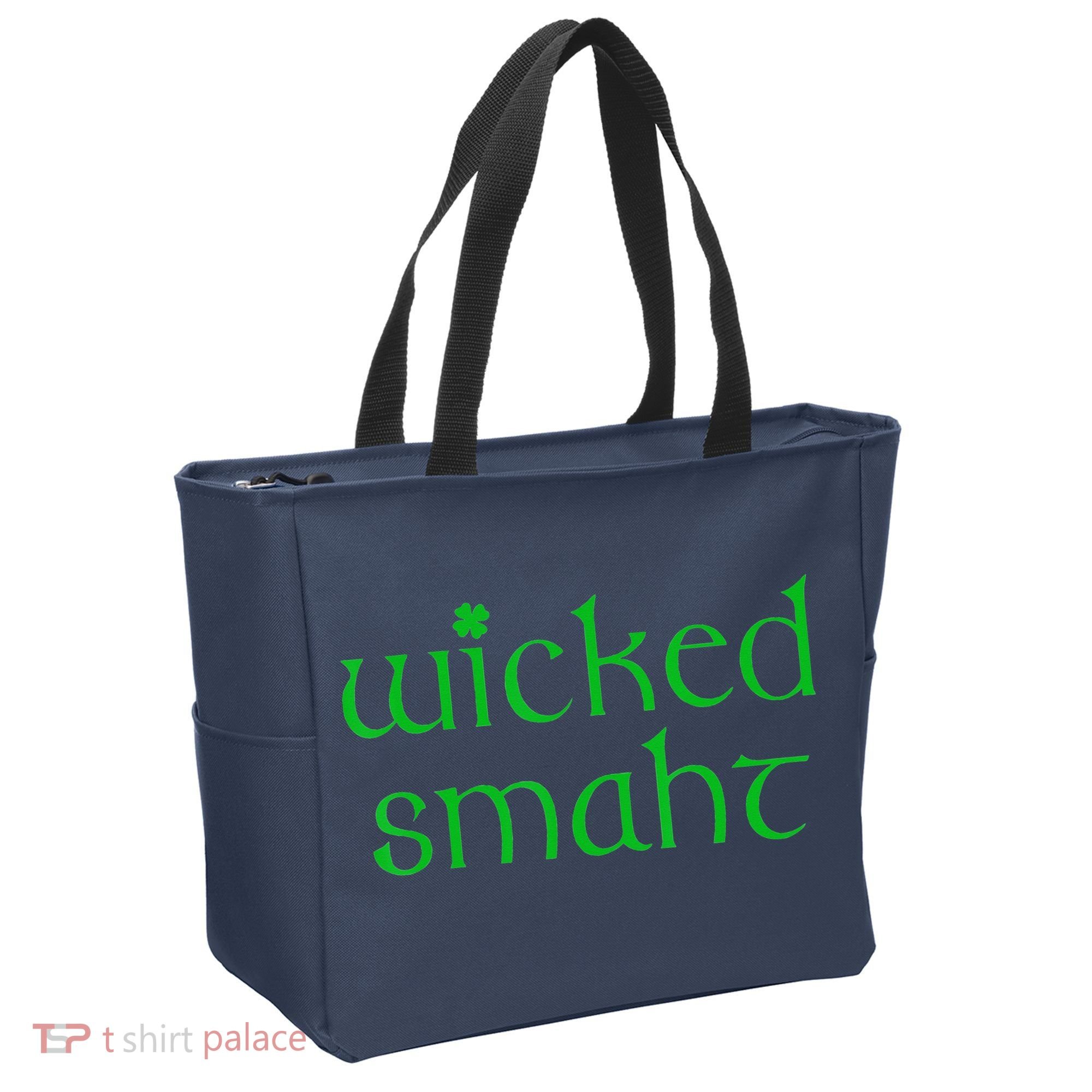 Wicked Smart Irish Boston Funny St Patricks Day Tote Bag