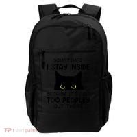 Womens Sometimes I Stay Inside It's Too Peopley Out There Bleached Backpack thumb 0