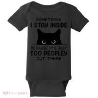 Womens Sometimes I Stay Inside It's Too Peopley Out There Bleached Baby Bodysuit thumb 0