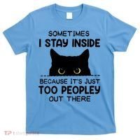 Womens Sometimes I Stay Inside It's Too Peopley Out There Bleached T-Shirt thumb 0