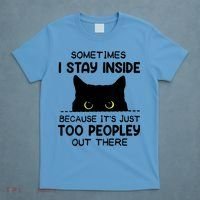 Womens Sometimes I Stay Inside It's Too Peopley Out There Bleached T-Shirt thumb 4