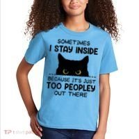 Womens Sometimes I Stay Inside It's Too Peopley Out There Bleached Kids T-Shirt thumb 2