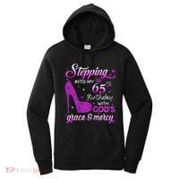 Wo Stepping Into My 65th Birthday With God's Grace & Mercy Women's Hoodie thumb 0