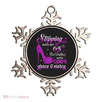 Wo Stepping Into My 65th Birthday With God's Grace & Mercy Ornament