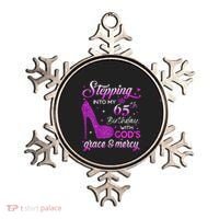 Wo Stepping Into My 65th Birthday With God's Grace & Mercy Ornament thumb 0