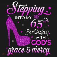 Wo Stepping Into My 65th Birthday With God's Grace & Mercy Women's Tank Top thumb 5