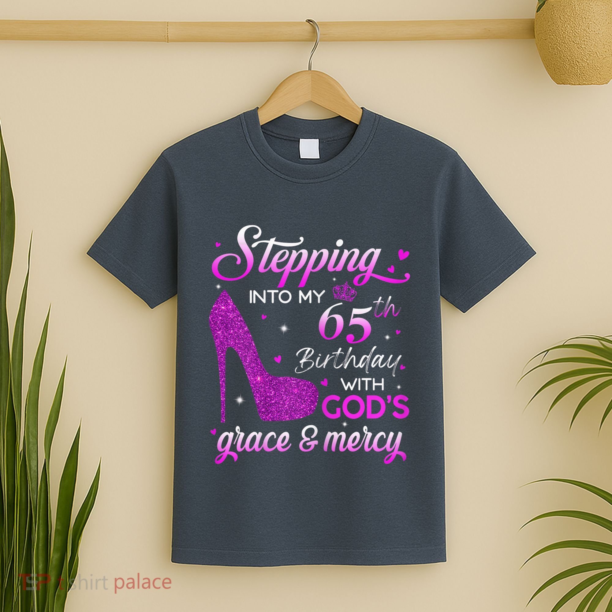Wo Stepping Into My 65th Birthday With God's Grace & Mercy T-Shirt