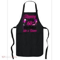 WoM.e.ns Stepping into my 60th Birthday like a Queen I 60th Birthday Apron thumb 0
