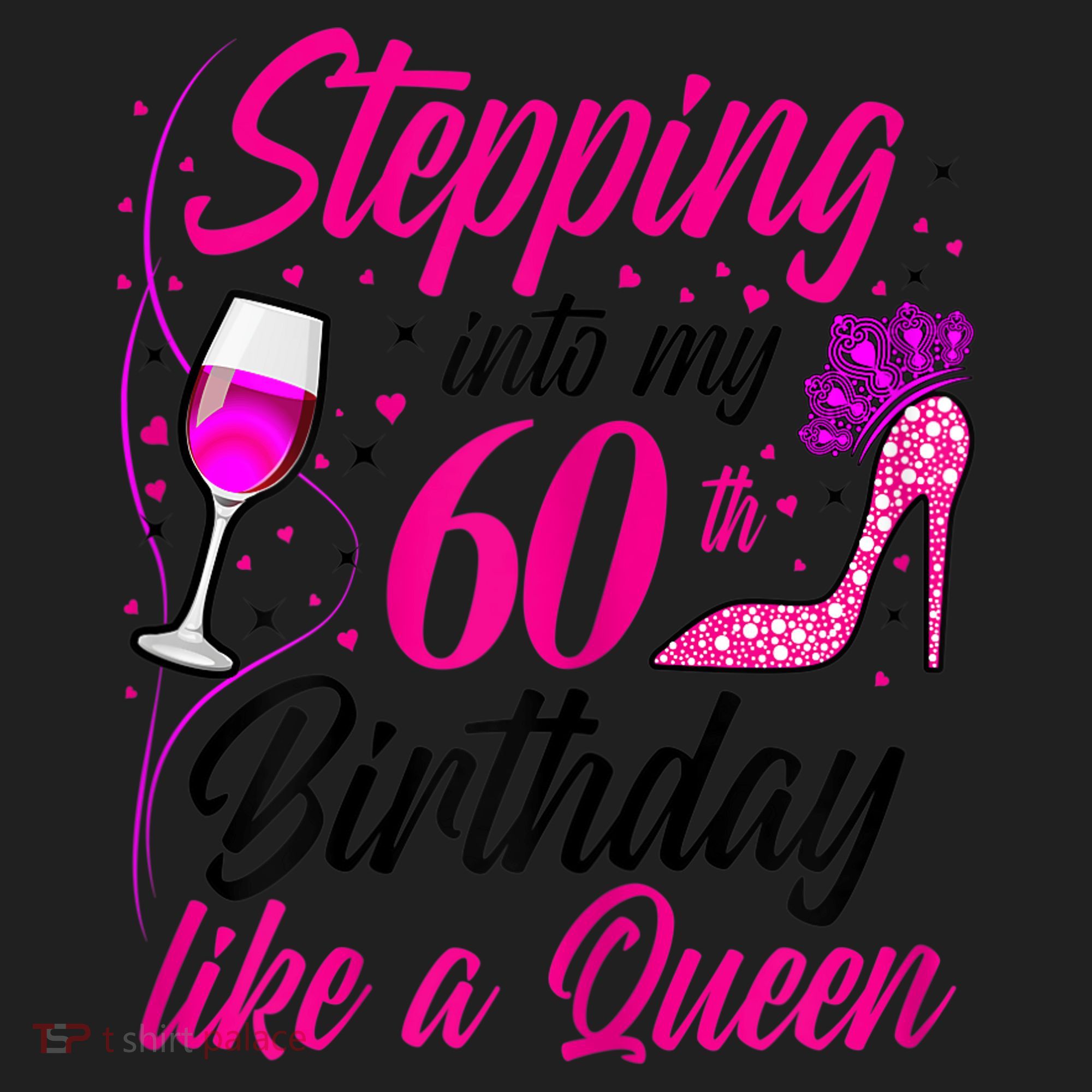 WoM.e.ns Stepping into my 60th Birthday like a Queen I 60th Birthday Women's Dry Zone Grid Polo