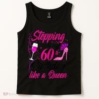 WoM.e.ns Stepping into my 60th Birthday like a Queen I 60th Birthday Tank Top thumb 2