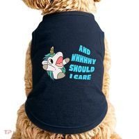 WHY SHOULD I CARE UNICORN GIFTS FUNNY SARCASTIC Doggie Tank thumb 0