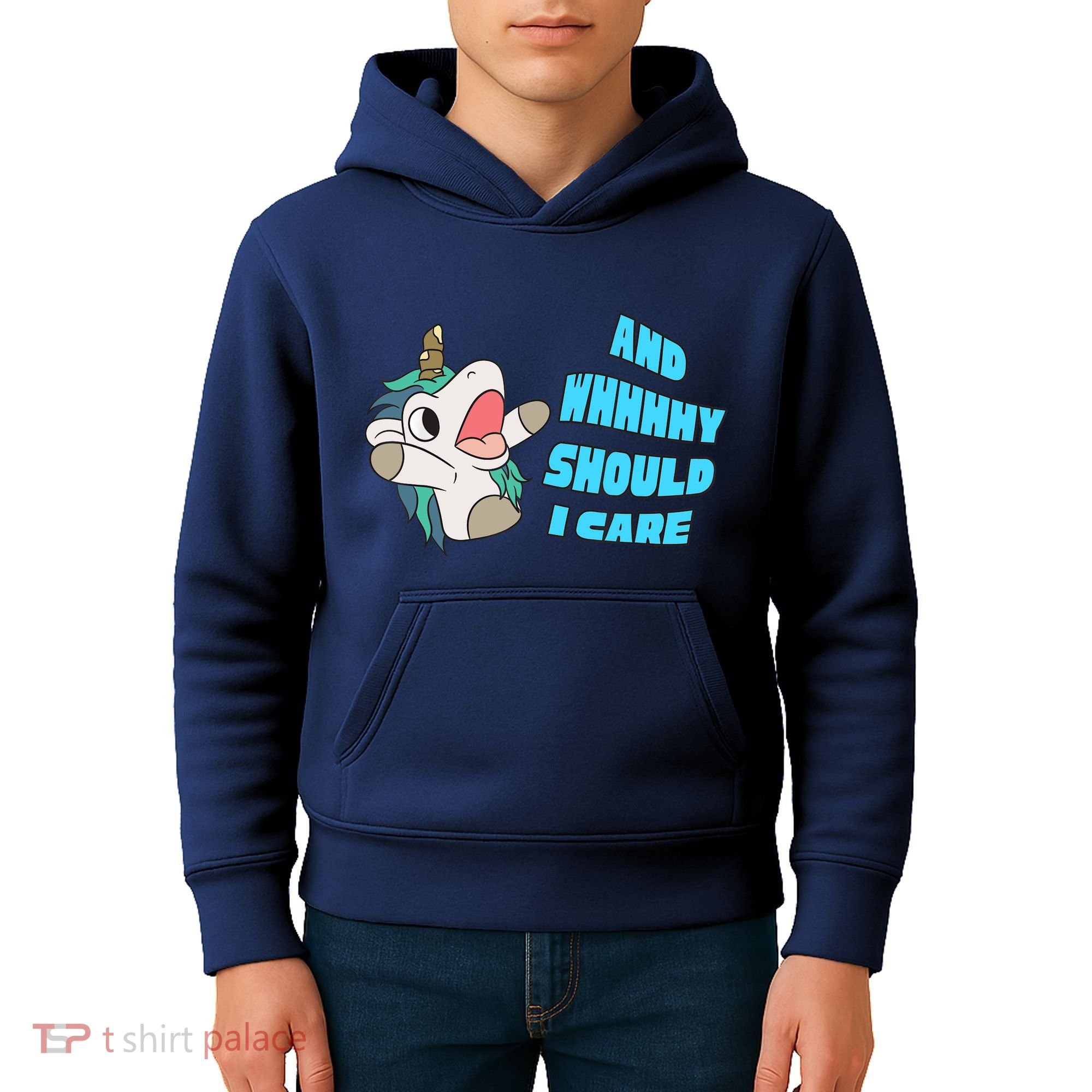 WHY SHOULD I CARE UNICORN GIFTS FUNNY SARCASTIC Kids Hoodie