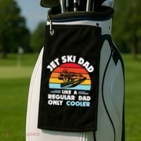 Water Sport Jet Ski Dad Like A Regular Dad Only Cooler Gift Golf Towel thumb 2